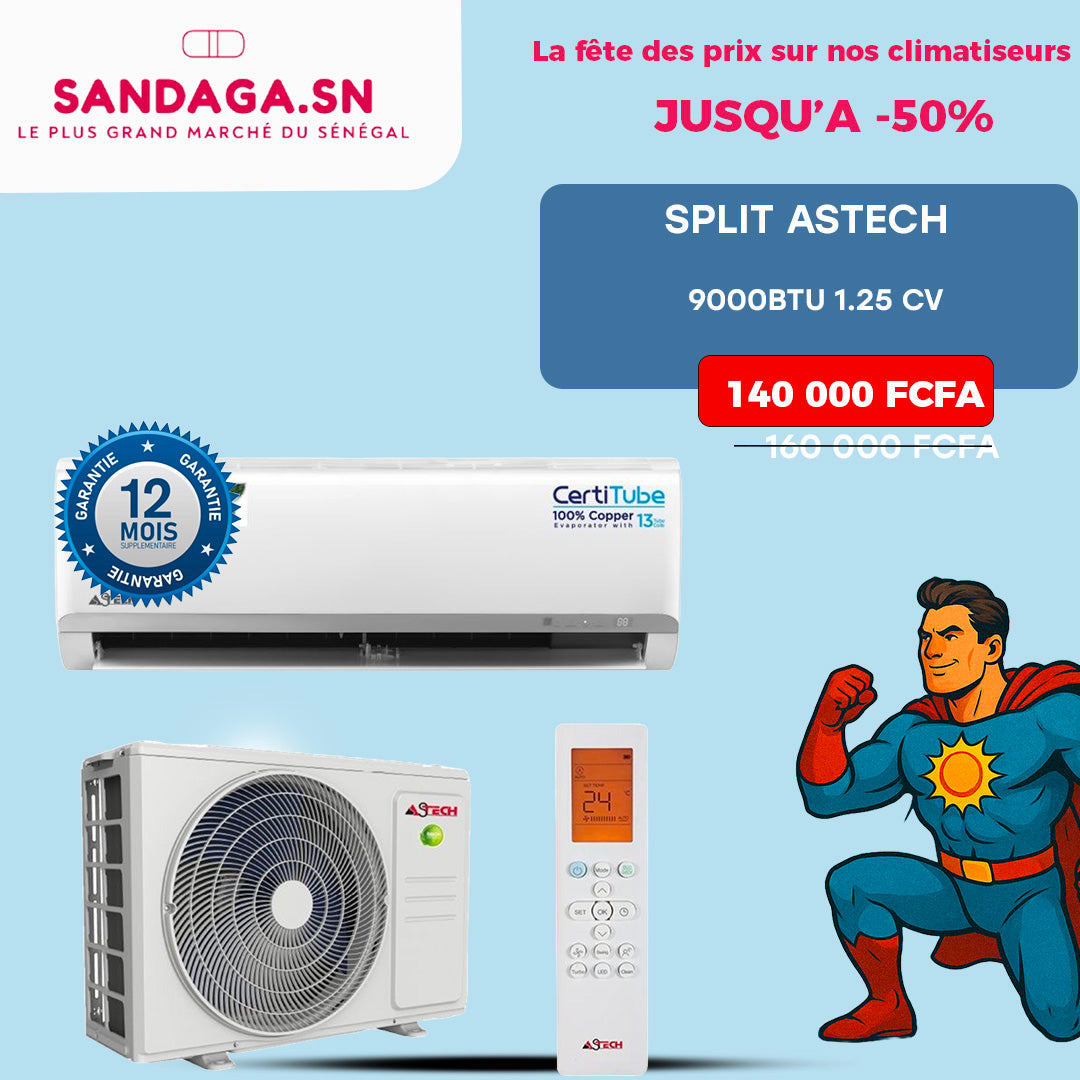 SPLIT ASTECH 9000BTU 1.25 CV ASW 09 AU