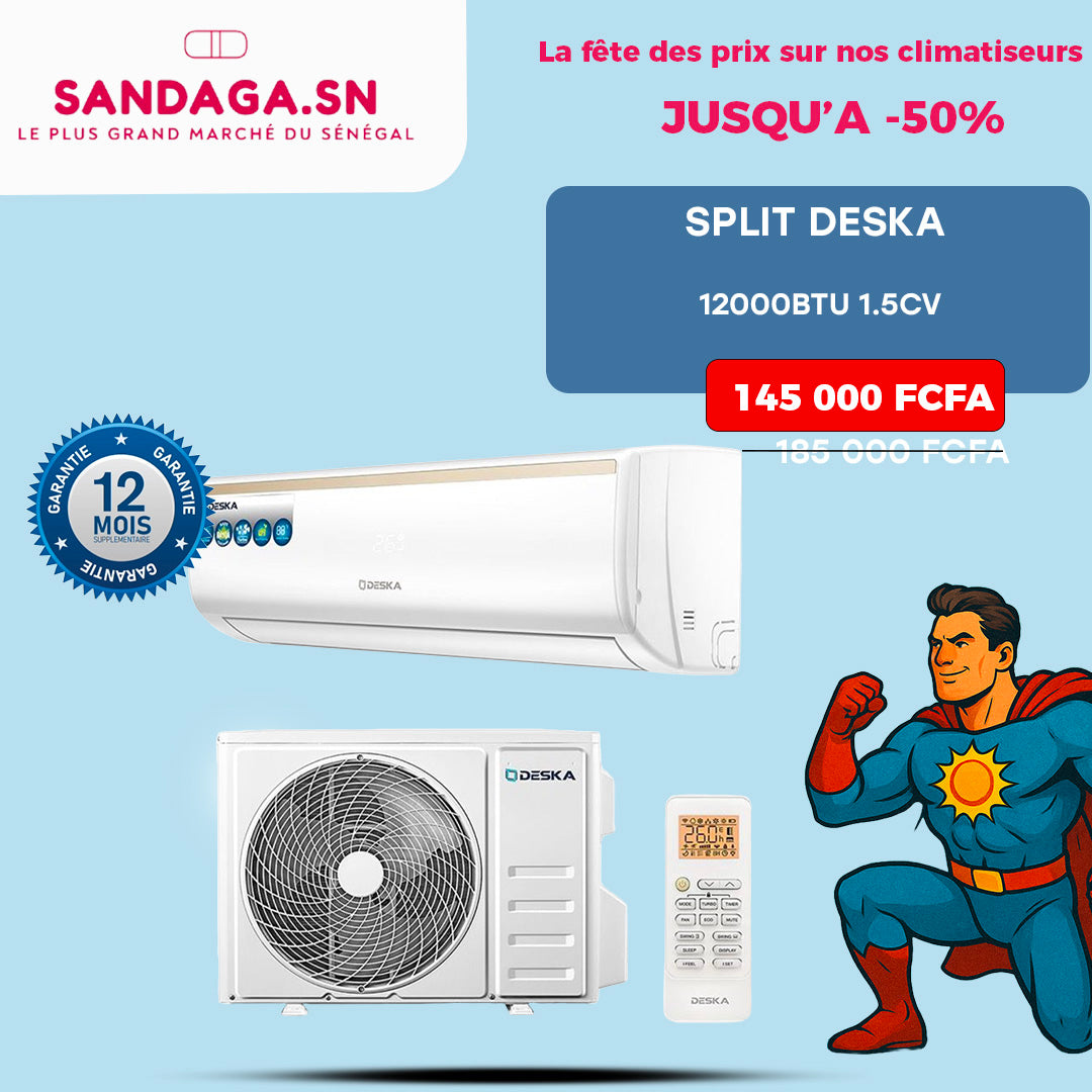 SPLIT DESKA 12000BTU 1.5CV DES12FV3DE