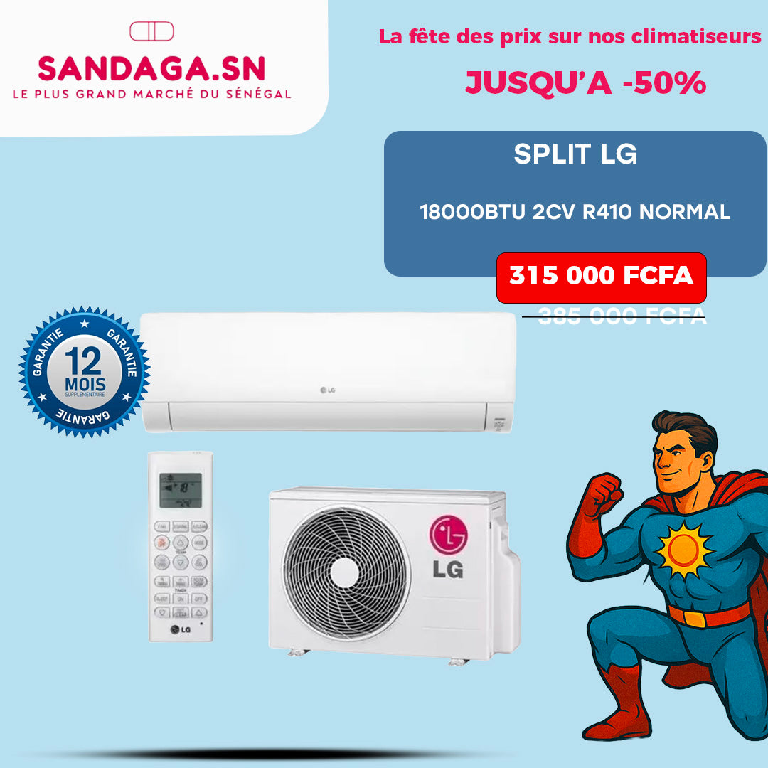 SPLIT LG 18000BTU 2CV R410 NORMAL