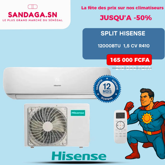 SPLIT HISENSE 12000BTU R410 AS12CR4SVDDC