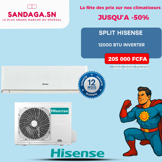 SPLIT HISENSE 12000BTU INVERTER AS12TR4SYETG
