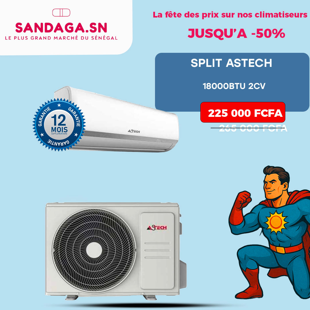 SPLIT ASTECH 18000BTU 2CV 18RB410