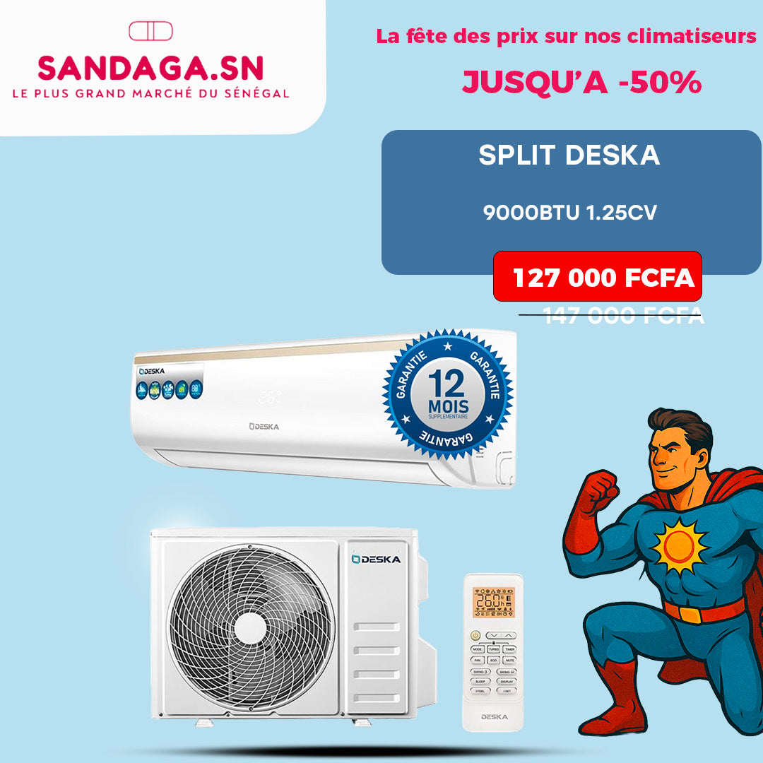 SPLIT DESKA 9000BTU 1.25CV DES09FV3DE