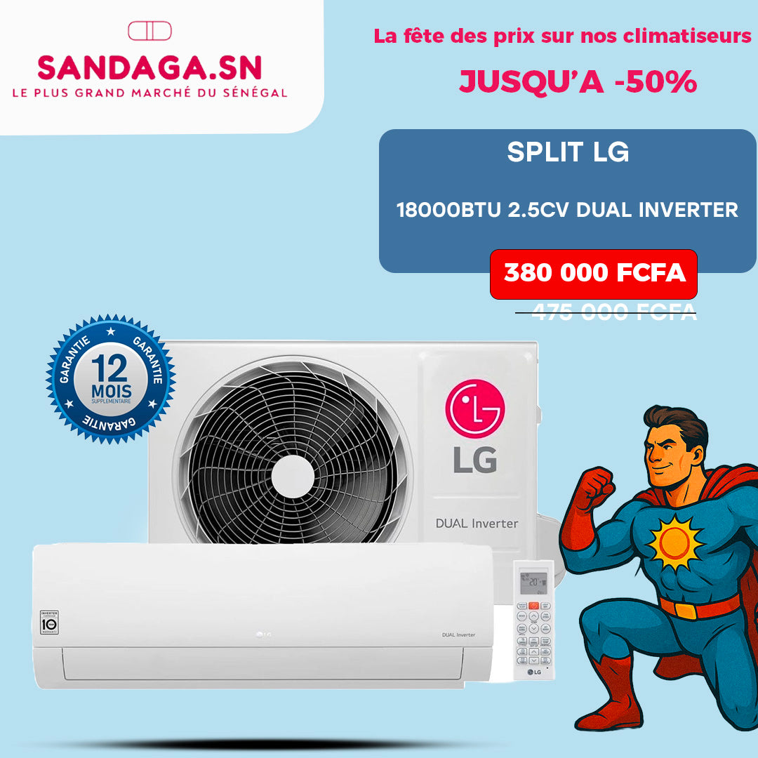 SPLIT LG 18000BTU 2.5CV DUAL INVERTER S4Q18JLQAL